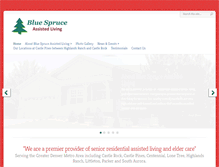 Tablet Screenshot of bluespruceassistedliving.com